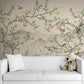 Chinoiserie Tapeten Wandbild, Botanische Tapete zum Abziehen und Aufkleben, Selbstklebende Vogeltapete, Extra großes Natur Wandbild
