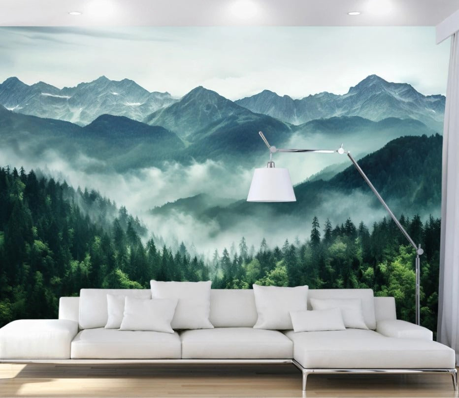 Fototapete mit Panorama-Bergmotiv „Bergwelten“