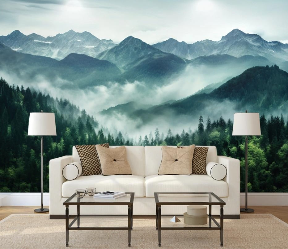 Fototapete mit Panorama-Bergmotiv „Bergwelten“