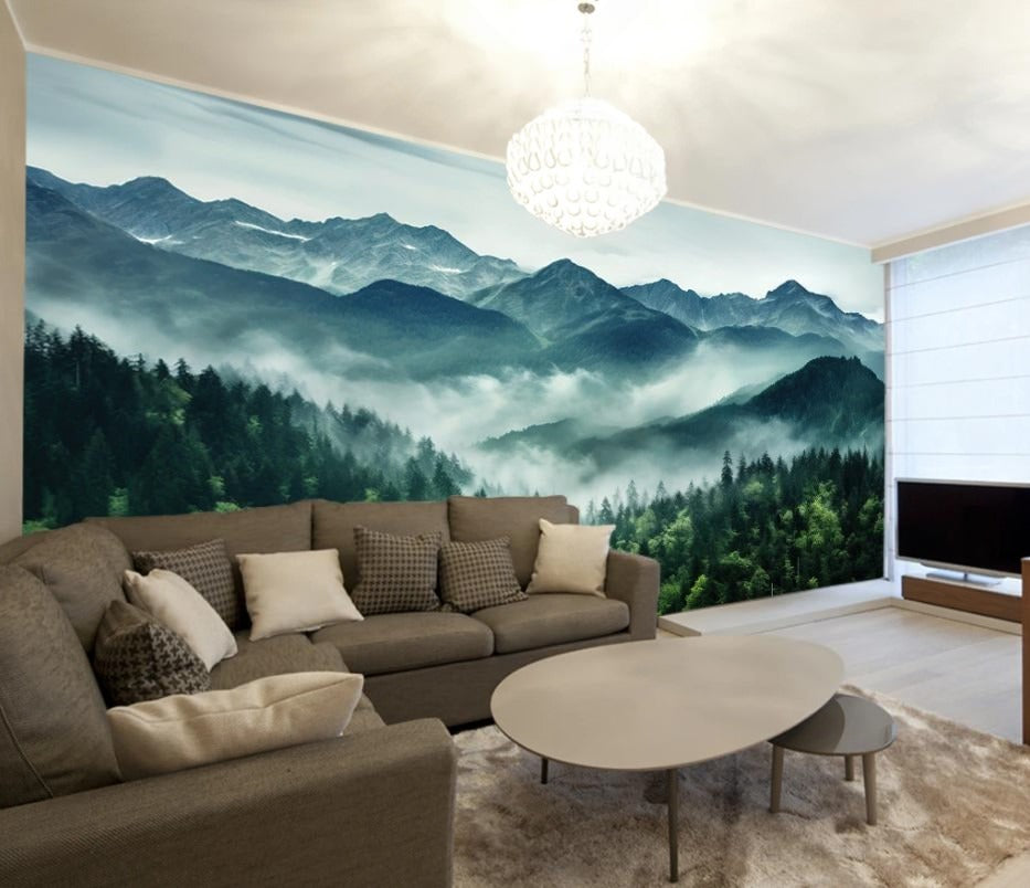 Fototapete mit Panorama-Bergmotiv „Bergwelten“