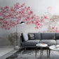 Fototapete im asiatischen Stil mit Blumen und blühendem Magnolienzweig „Magnolienflüstern“