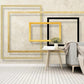 3D-Fototapete mit geometrischem Reliefmuster und Quadraten „Quadratische Harmonie“