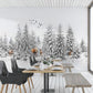 Temporäre Fototapete mit Winterwald und Tannen „Eiszauberwald“