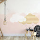 Fototapete mit Wolken in Pastellfarben fürs Kinderzimmer „Wolkenzauber“