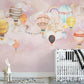 Fototapete in Rosatönen mit Luftballons für Mädchenzimmer „Ballontraum“