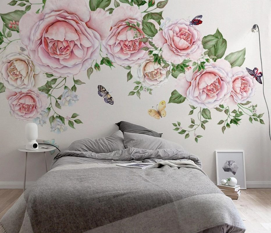 Selbstklebende Fototapete mit Rosen „Rosentraum“