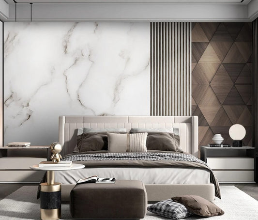 Abstrakte Fototapete mit Farbverläufen, temporäre Fototapete für Schlafzimmer oder Wohnzimmer „Sanfte Strömung“