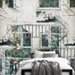 Temporäre Fototapete mit Gebäude- und Fenstermotiv für das Interieur „Stadtblick“