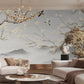Orientalische Wandtapete mit Vögeln und blühender Magnolie „Magnoliengarten“