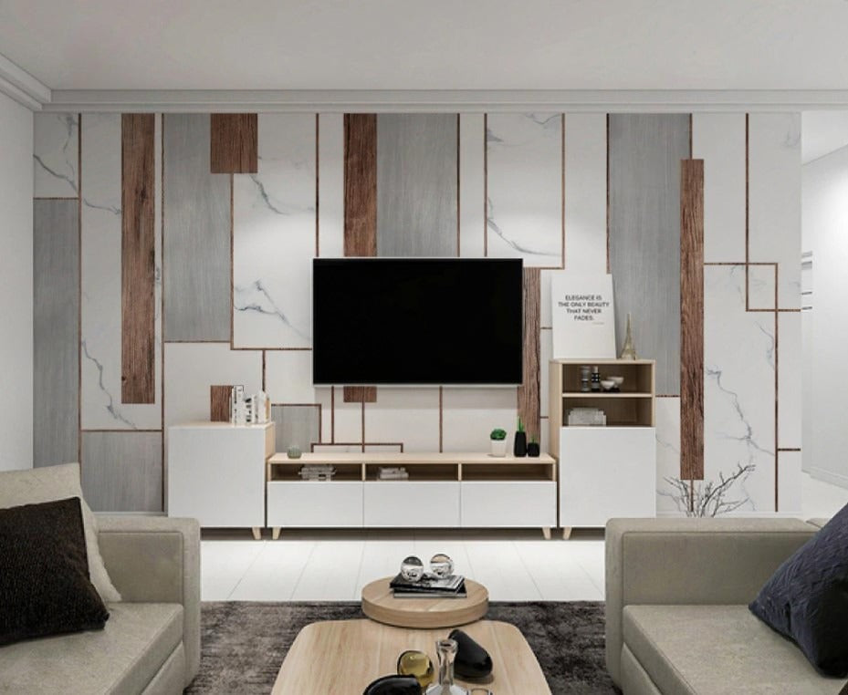 Abstrakte Wandtapete mit Streifen, stilvolle Tapete für Zuhause „Moderne Streifen“