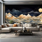 Abstrakte Fototapete mit Bergmotiven, modern, 3D-Effekt, selbstklebend für Wohnzimmer und Schlafzimmer „Bergtraum“