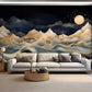 Abstrakte Fototapete mit Bergmotiven, modern, 3D-Effekt, selbstklebend für Wohnzimmer und Schlafzimmer „Bergtraum“