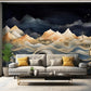 Abstrakte Fototapete mit Bergmotiven, modern, 3D-Effekt, selbstklebend für Wohnzimmer und Schlafzimmer „Bergtraum“