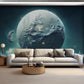 Moderne Fototapete, Weltraumthema, Erde-Motiv, 3D-Effekt, selbstklebend für Wohnzimmer und Büro „Erdenblick“