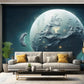 Moderne Fototapete, Weltraumthema, Erde-Motiv, 3D-Effekt, selbstklebend für Wohnzimmer und Büro „Erdenblick“