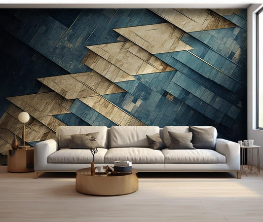 Abstrakte Fototapete mit 3D-Effekt, stilvoll, selbstklebend für Schlafzimmer und Flur „Raumtiefe“