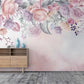 Zarte Fototapete mit rosa Rosen, modern, selbstklebend für Schlafzimmer und Kinderzimmer „Rosentraum“
