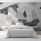 Moderne Fototapete mit abstraktem geometrischem Muster, stilvoll, selbstklebend für Wohnzimmer und Büro „Formenstil“