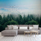 Panorama-Fototapete mit Waldmotiv, natürlich, modern, selbstklebend für Wohnzimmer und Schlafzimmer „Waldpanorama“