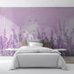 Zarte Fototapete mit Lavendelblüten, beruhigend, modern, selbstklebend für Schlafzimmer und Wohnzimmer „Lavendeltraum“