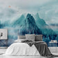 Panorama-Fototapete mit blauen Bergen, modern, stilvoll für Wohnzimmer und Schlafzimmer „Blaue Berge“