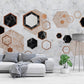 Fototapete mit geometrischen Formen, Wabenmuster, modern, selbstklebend für Büro und Wohnzimmer „Wabenstruktur“
