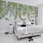 Wand-Fototapete für Schlafzimmer mit grünen Zweigen, selbstklebend, ruhig, stilvoll „Zweiggrün“