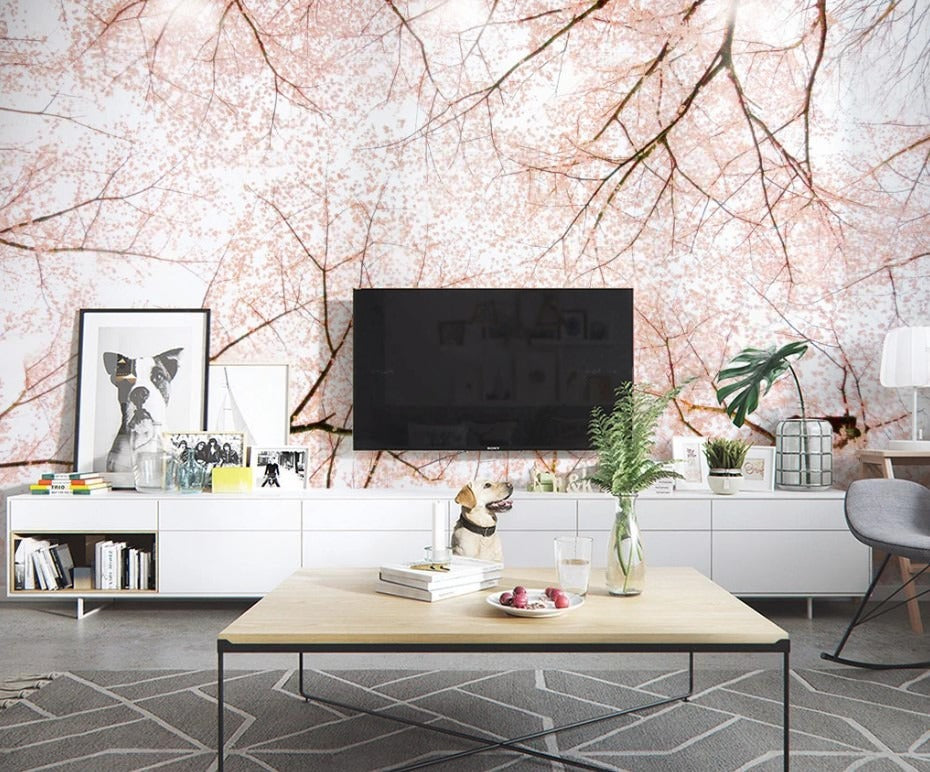 Abstrakte Fototapete für die Wand, selbstklebende Fototapete mit Pflanzen „Pflanzenharmonie“