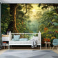 Kinder-Fototapete mit Waldmotiv, leuchtend grüne Fototapete fürs Kinderzimmer „Zauberwald“
