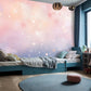 Zarte rosa Fototapete fürs Mädchenzimmer, Fototapete mit Sternen „Sternenzauber“