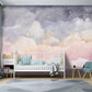 Kinder-Fototapete mit Wolken, Fototapete in Rosa und Blau fürs Kinderzimmer „Wolkenhimmel“