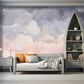 Kinder-Fototapete mit Wolken, Fototapete in Rosa und Blau fürs Kinderzimmer „Wolkenhimmel“