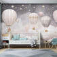 Fototapete in Pastelltönen für Kinderzimmer, Fototapete mit Luftballons „Himmelszauber“