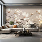 Fototapete mit Magnolienblüten, moderne Tapete im orientalischen Stil „Magnolienzauber“