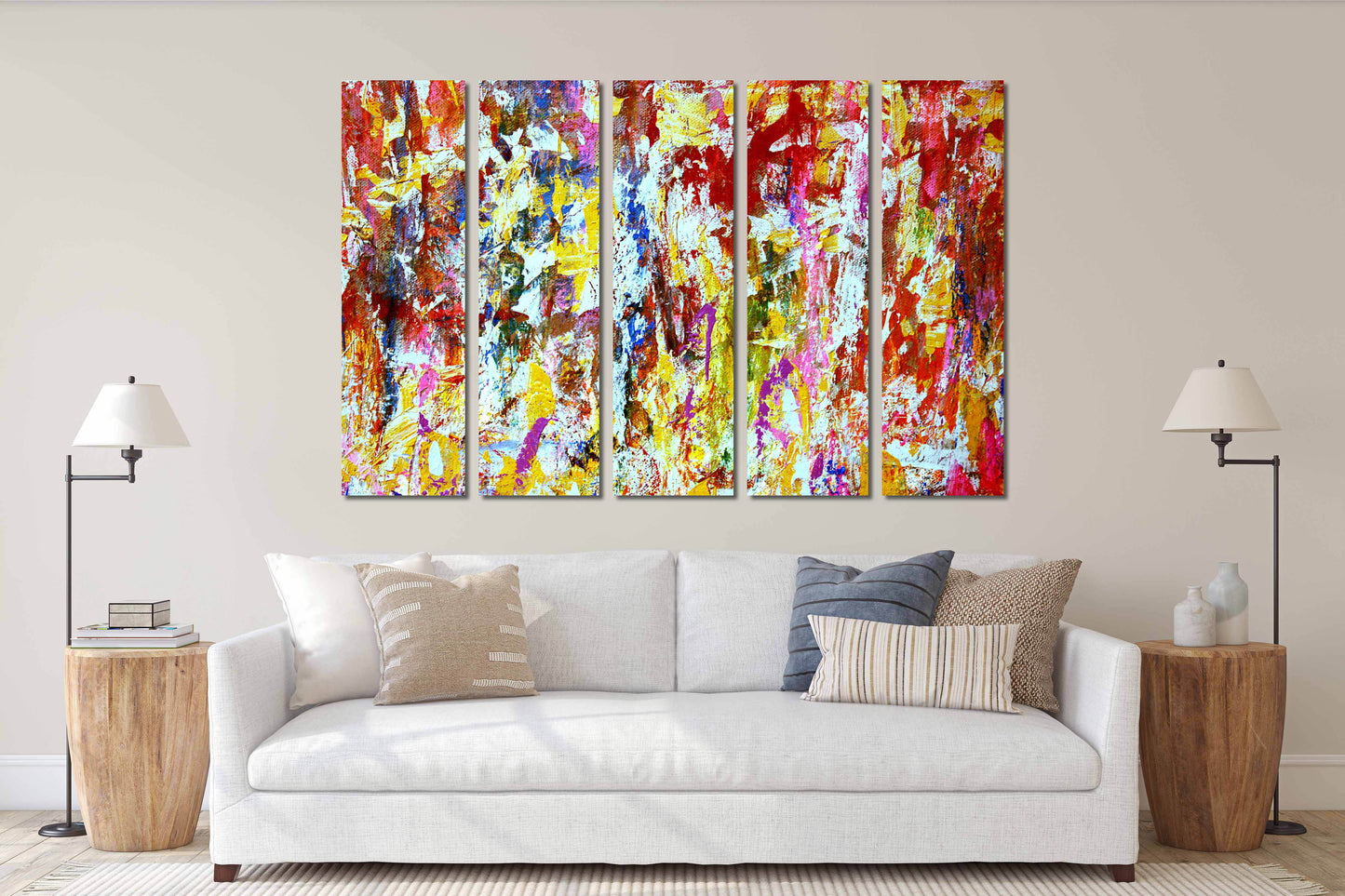 Abstrakte Wandkunst Gemälde auf Leinwand, Wohnwanddekor, abstrakter Druck, mehrteilige Wandkunst abstrakte Leinwand trendige Wandkunst Moderne Wandkunst