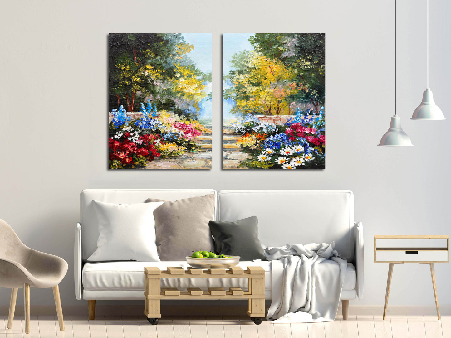 Blumen-Wanddekor-Gemälde auf Leinwand, Naturgemälde, Wohnwanddekor, Holzwandkunst, mehrteilige Wandkunst, Landschaftsmalerei-Drucke