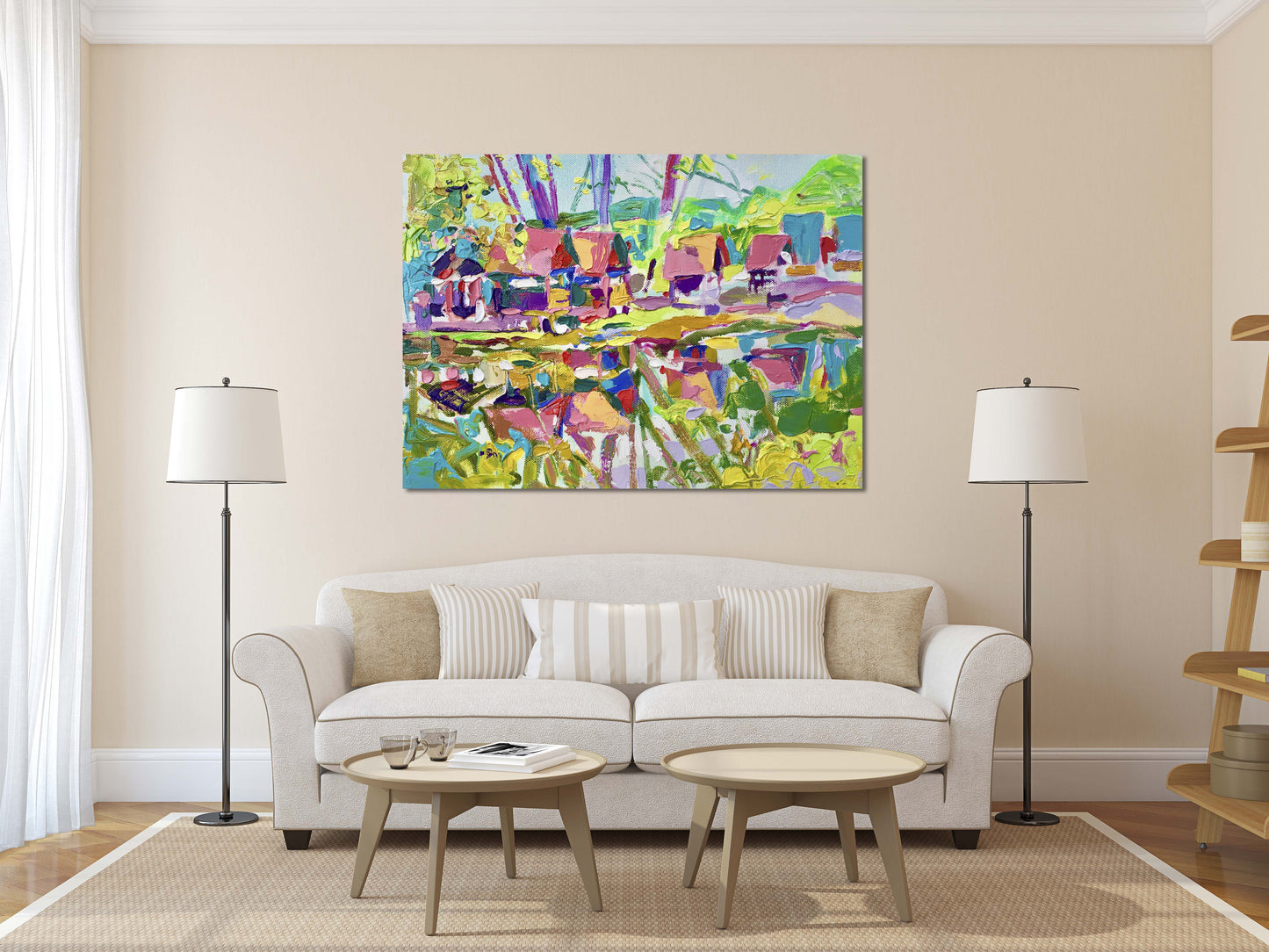 Mehrteilige Wandkunst, abstrakte Leinwand, trendige Wandkunst, Abstrakte Wandkunstgemälde auf Leinwand, Wohnwanddekoration, abstrakter Druck, moderne Wandkunst