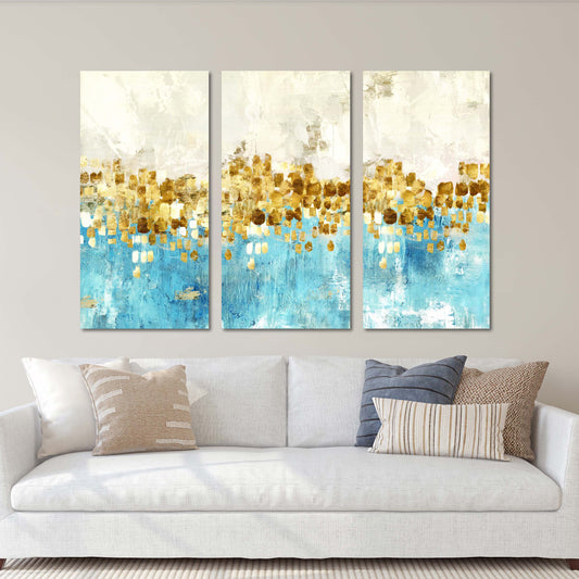 Abstrakte Wandkunstgemälde auf Leinwand, Wanddekoration für Zuhause, Leinwandgemälde, abstrakter Kunstdruck, trendige Wandkunst, goldene Wandkunst