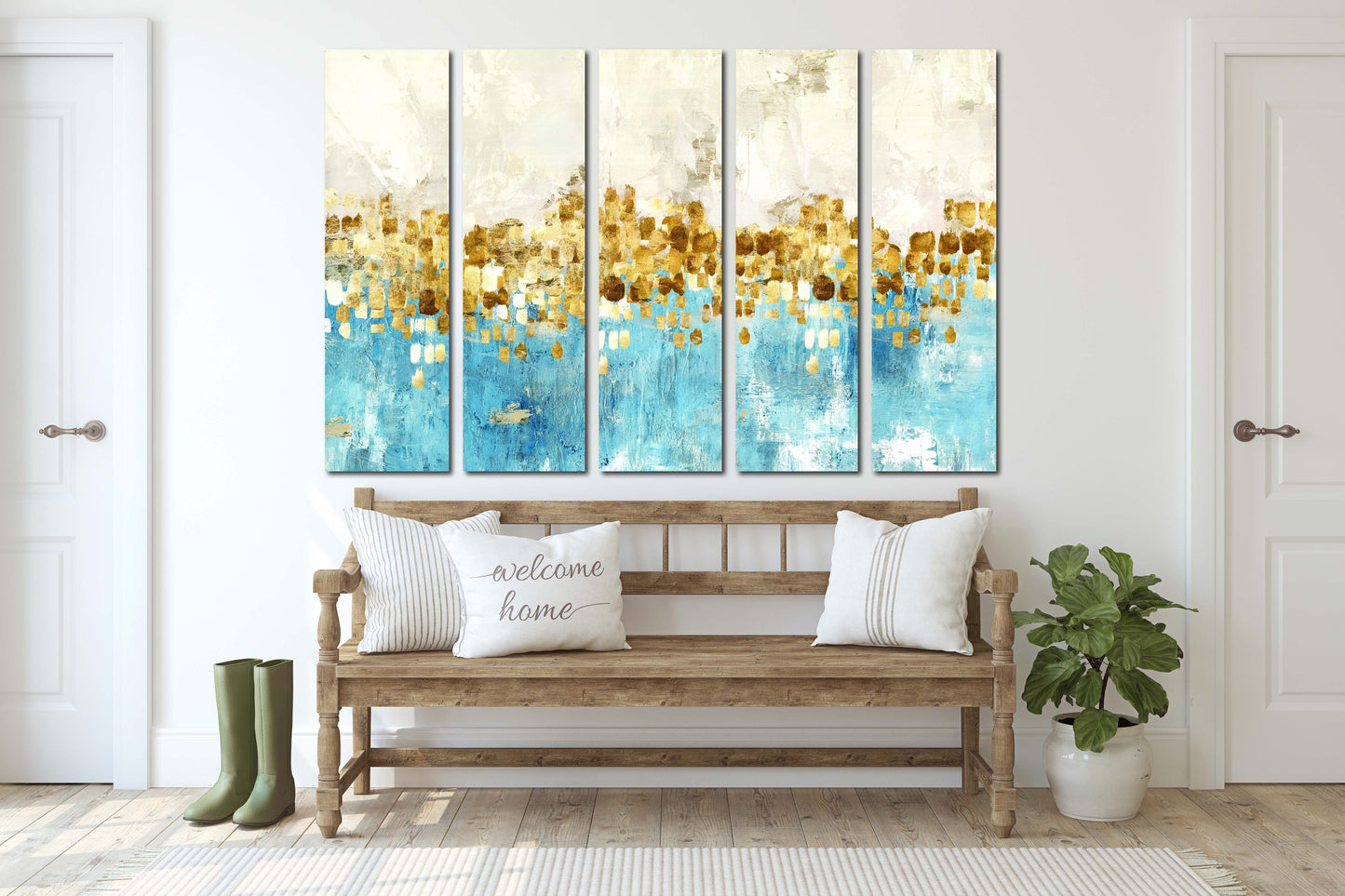 Abstrakte Wandkunstgemälde auf Leinwand, Wanddekoration für Zuhause, Leinwandgemälde, abstrakter Kunstdruck, trendige Wandkunst, goldene Wandkunst