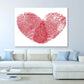 Rotes Herz Wandkunst, Liebesgemälde auf Leinwand, Herz Wanddekoration, Wohnzimmer Kunst moderne abstrakte Kunst