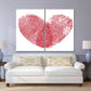 Rotes Herz Wandkunst, Liebesgemälde auf Leinwand, Herz Wanddekoration, Wohnzimmer Kunst moderne abstrakte Kunst