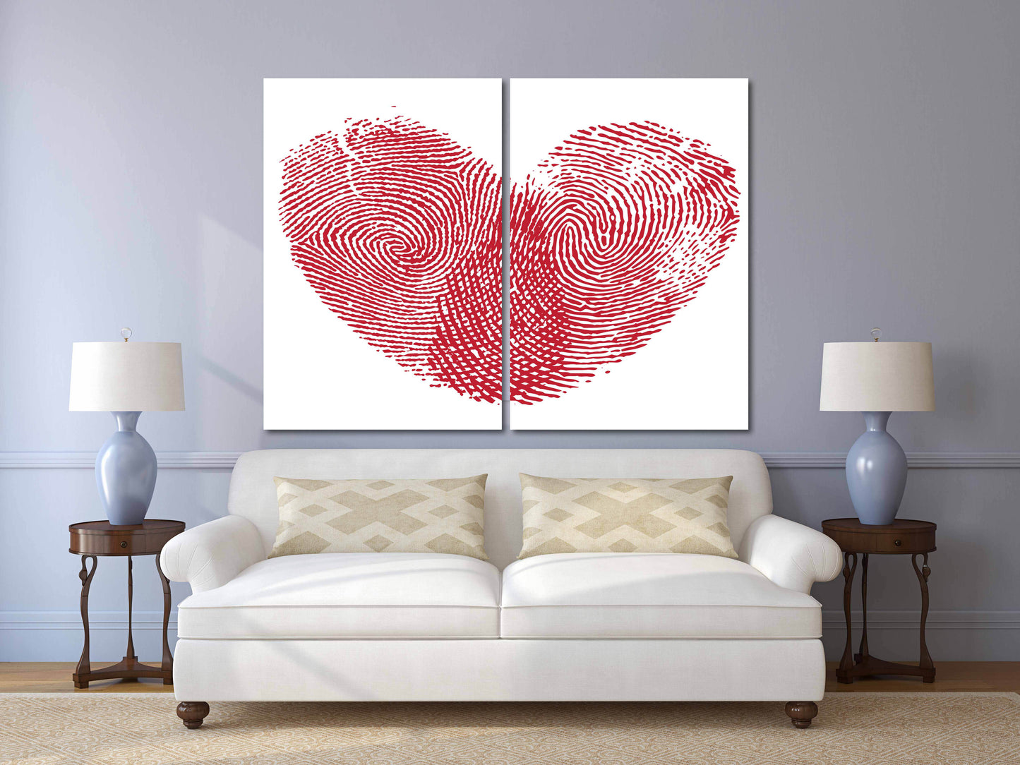Rotes Herz Wandkunst, Liebesgemälde auf Leinwand, Herz Wanddekoration, Wohnzimmer Kunst moderne abstrakte Kunst