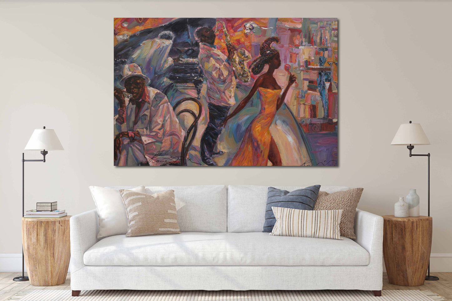 Musik Wandkunst Jazz Wanddekoration Jazz Club Dekor Afroamerikanische Wandkunst Schwarze Frau Wandkunst Saxophon Wandkunst Jazz Leinwanddruck