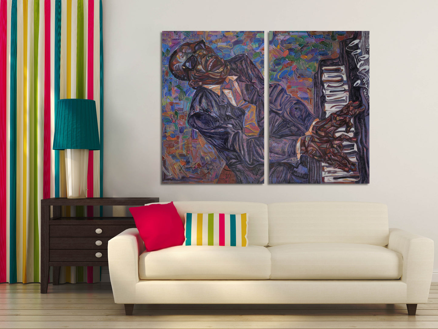 Musik Wandkunst Jazz Wanddekoration Jazz Club Dekor Afroamerikanische Wandkunst Jazz Leinwanddruck Schwarzer Mann Wandkunst