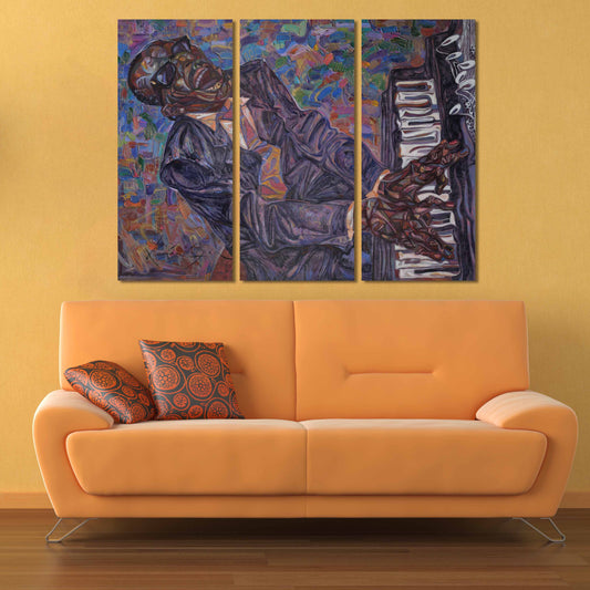Musik Wandkunst Jazz Wanddekoration Jazz Club Dekor Afroamerikanische Wandkunst Jazz Leinwanddruck Schwarzer Mann Wandkunst