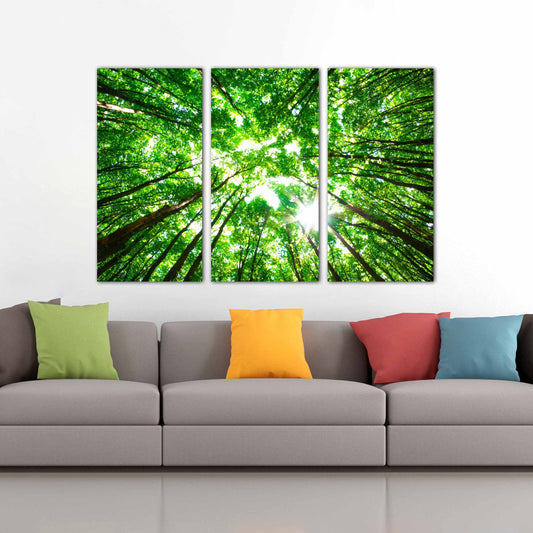 Baumspitze Wandkunst Wald Wandkunst Baum Ast Druck Home Wanddekoration Leinwandgemälde Bauernhaus Wanddekoration Multi Panel Wandkunst