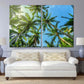 Palmen Wandkunst, Baumspitze Wandkunst, Baumzweig Druck, Home Wanddekoration, Leinwandgemälde, Mehrteilige Wandkunst, Palmblatt Wandkunst