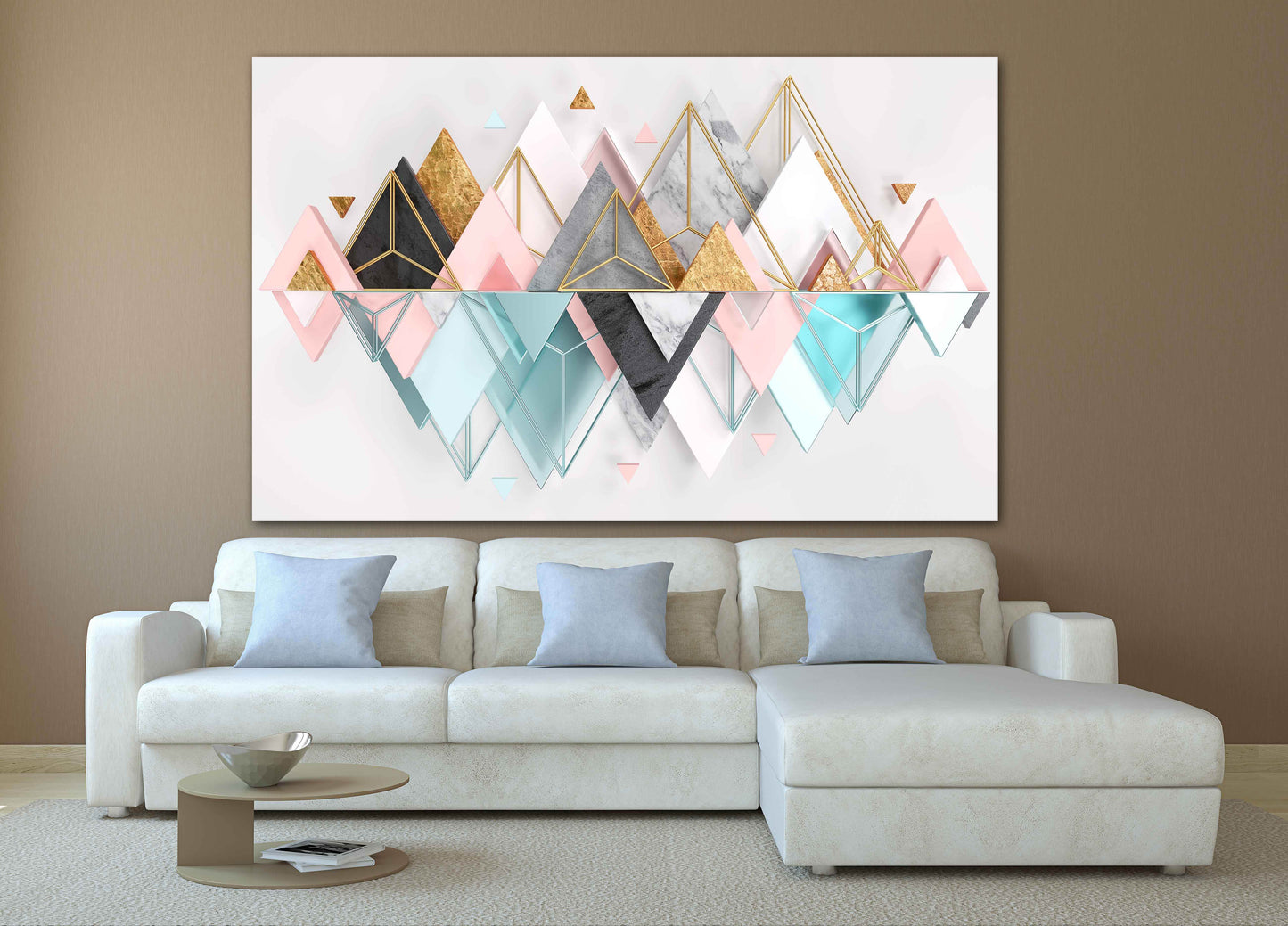Geometrische Wandkunst Abstrakte Wandkunst Gemälde auf Leinwand Home Wanddekoration Leinwandgemälde Große Wandkunst Multi Panel Wandkunst