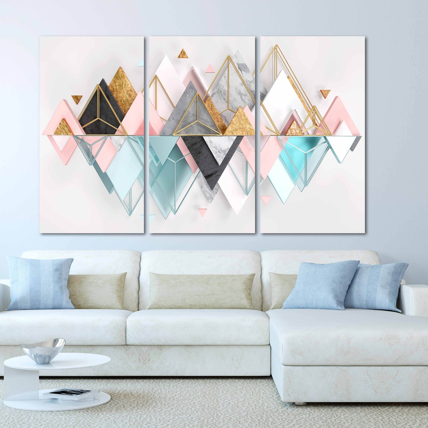 Geometrische Wandkunst Abstrakte Wandkunst Gemälde auf Leinwand Home Wanddekoration Leinwandgemälde Große Wandkunst Multi Panel Wandkunst