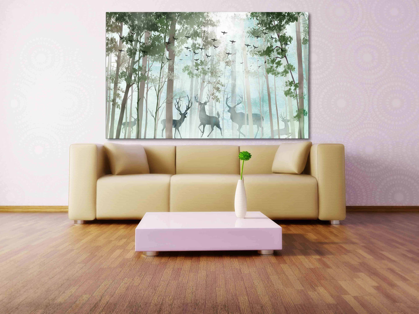 Wald-Wandbilder auf Leinwand, Wanddekoration für Zuhause, Leinwandgemälde, Geschenk zur Wohnungseinweihung und Hochzeit, Bauernhaus-Wanddekoration, mehrteilige Wandkunst